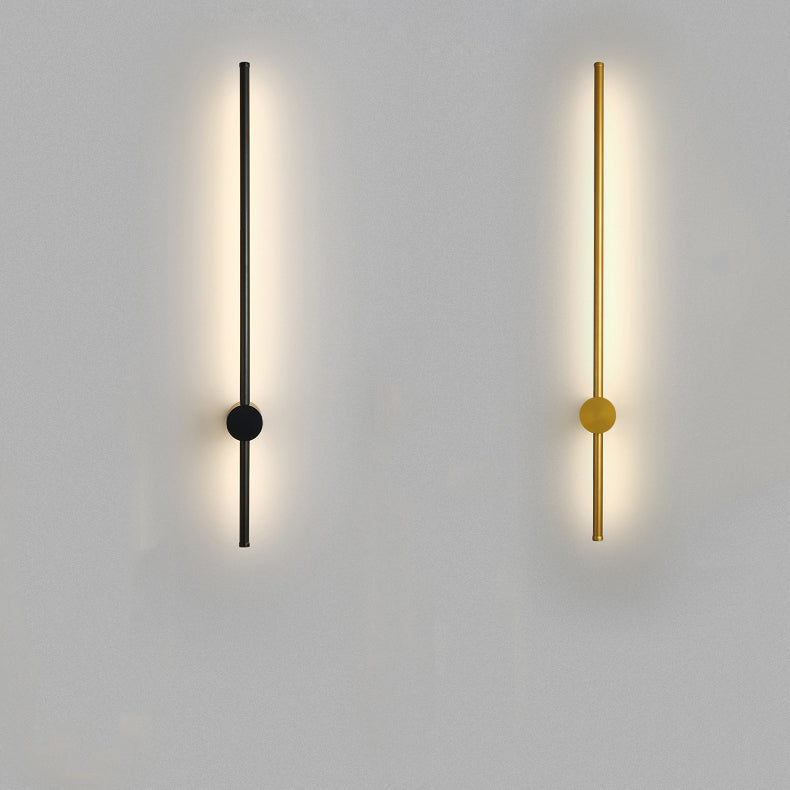 Linear Shape Metal Wall Lighting Idea Modern Style 1 Light Wall Light Sconce