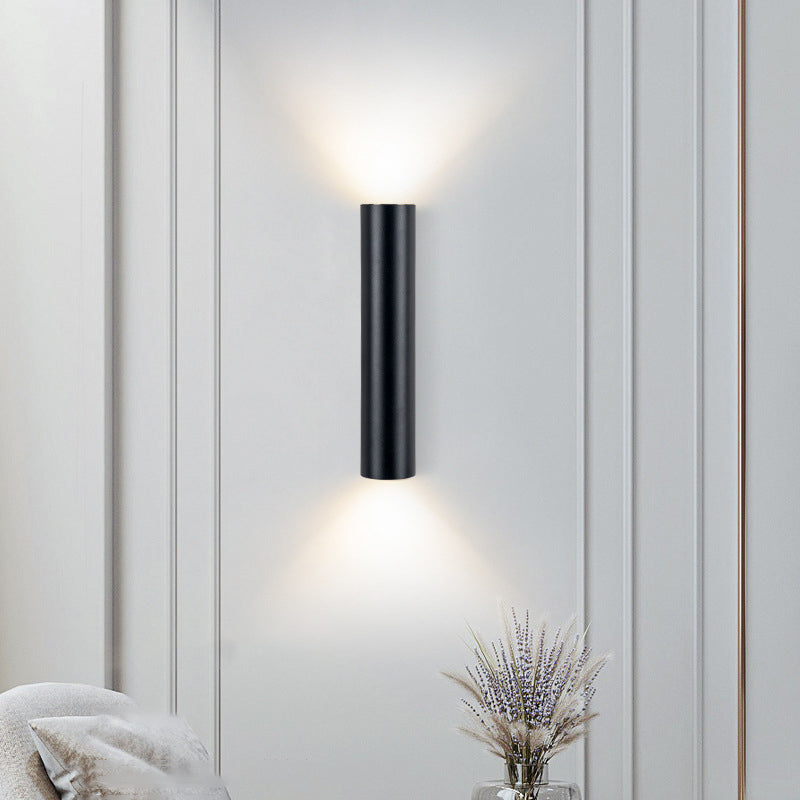 Cylinder Wall Mounted Lamps Modern Style Metal 2 Lights Wall Lighting Ideas