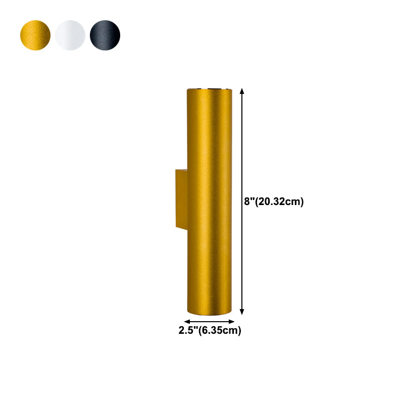 Cylinder Wall Mounted Lamps Modern Style Metal 2 Lights Wall Lighting Ideas