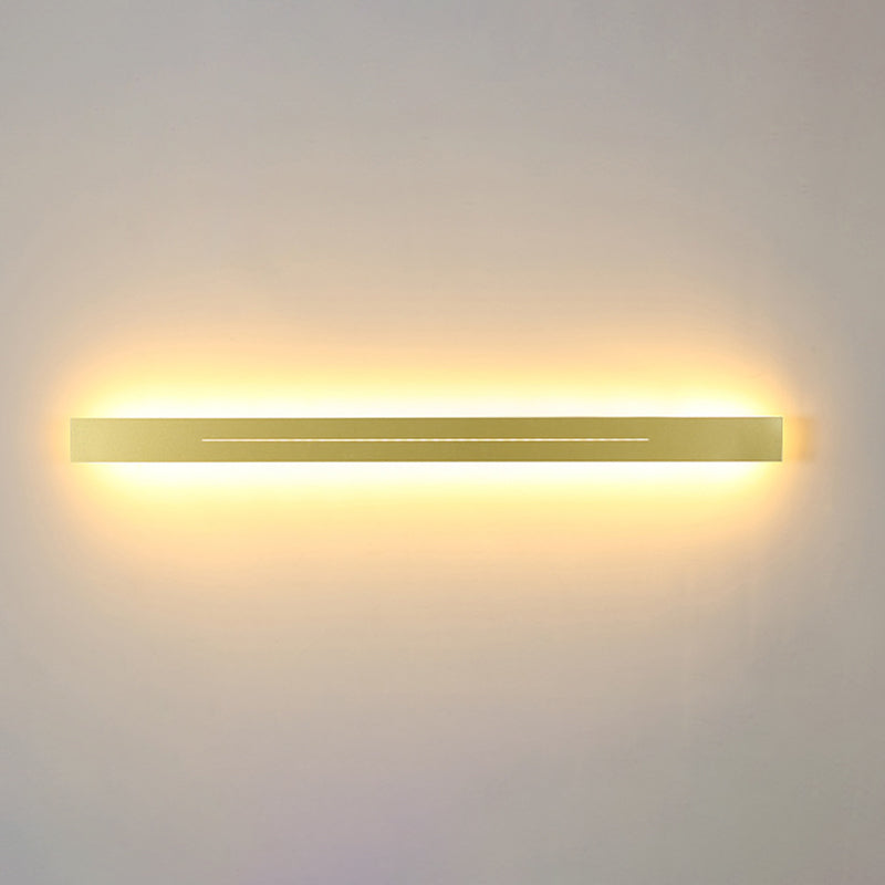 Metal Strip Shape Wall Light Minimalist 1 Light LED Wall Sconce for Aisle