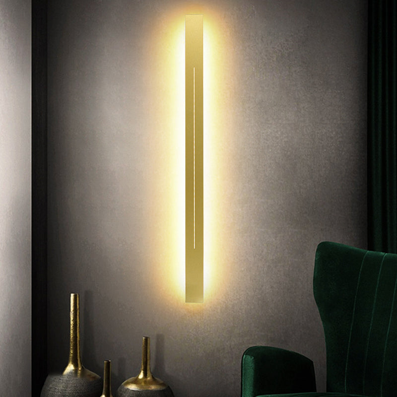 Metal Strip Shape Wall Light Minimalist 1 Light LED Wall Sconce for Aisle