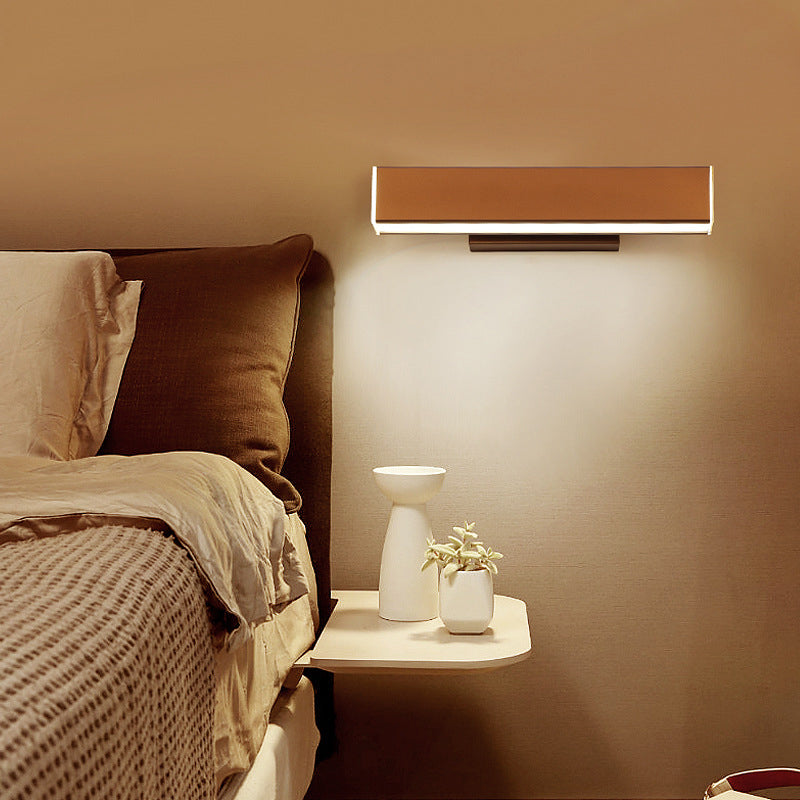 Metal Square Shape Wall Mount Lighting Modern 1-Light Wall Light Fixtures