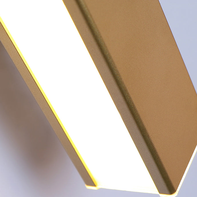 Metal Square Shape Wall Mount Lighting Modern 1-Light Wall Light Fixtures