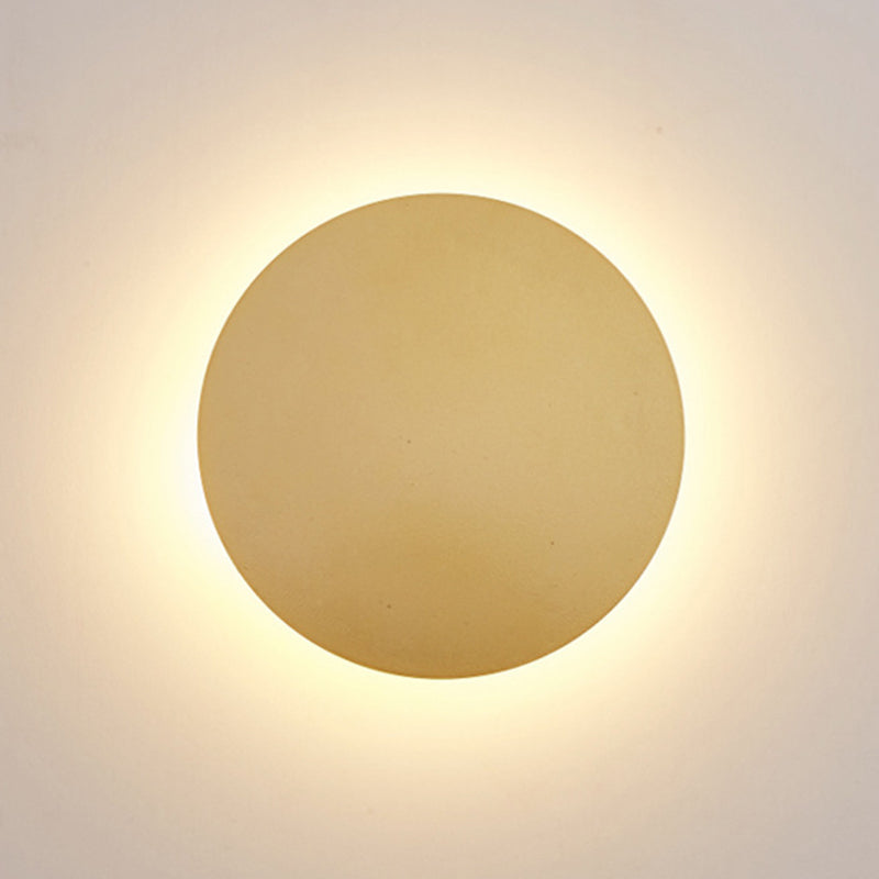 Metal Round Shape Wall Mount Lighting Modern 1-Light Wall Light Fixtures