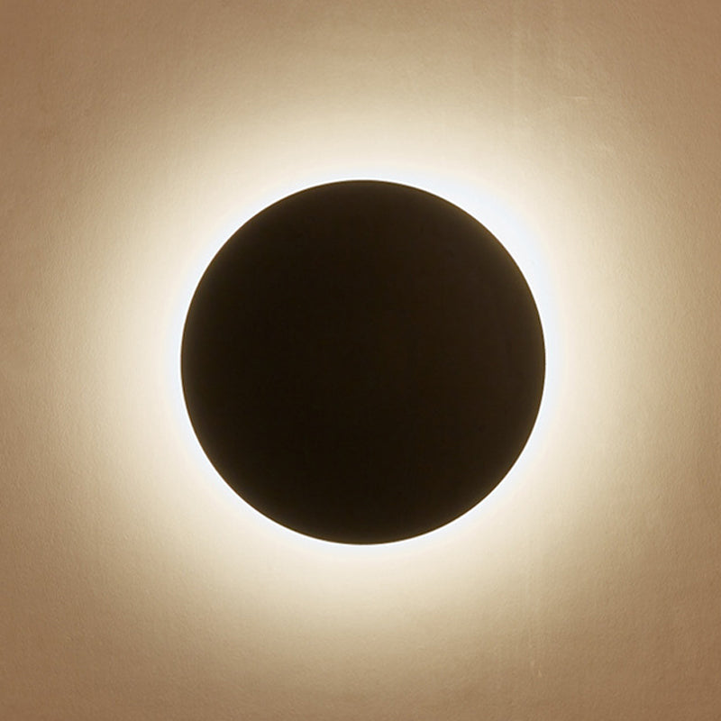 Metal Round Shape Wall Mount Lighting Modern 1-Light Wall Light Fixtures