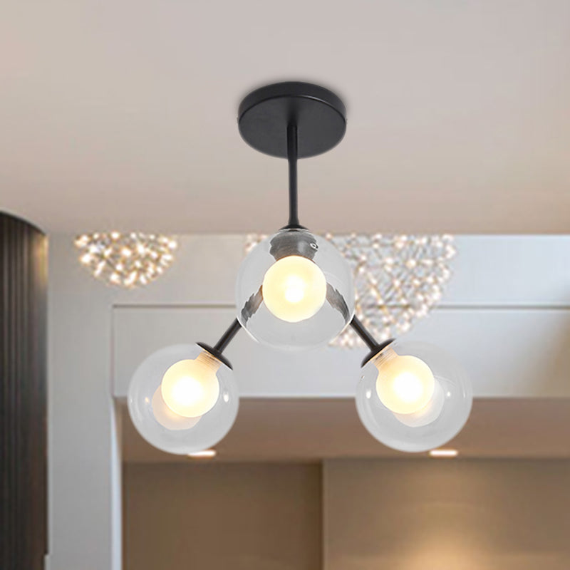 Estilo moderno Modo Candelier 3 Luces Metal Flush Mount Light for Kid Bedroom Restaurante