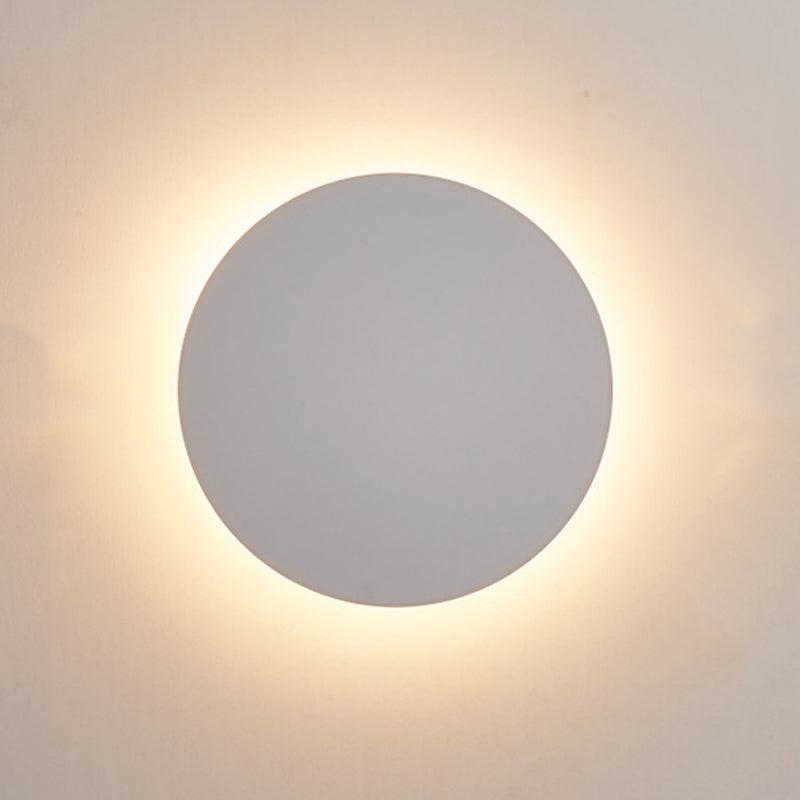 Metal Round Shape Wall Mount Lighting Modern 1-Light Wall Light Fixtures