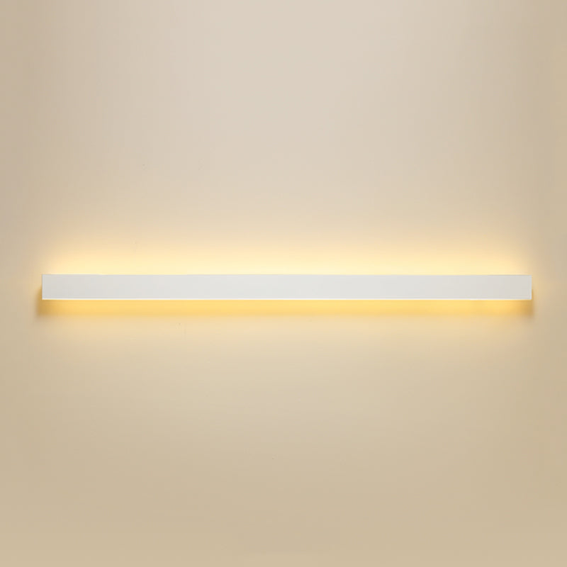 Linear Shape Metal Wall Lighting Idea Modern Style 1 Light Wall Mount Lighting