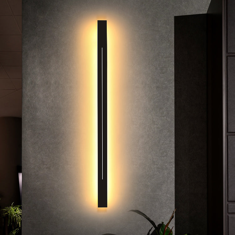 Linear Shape Metal Wall Lighting Idea Modern Style 1 Light Wall Mounted Light Fixture