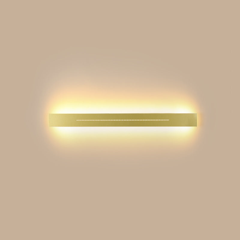 Linear Shape Metal Wall Lighting Idea Modern Style 1 Light Wall Mounted Light Fixture