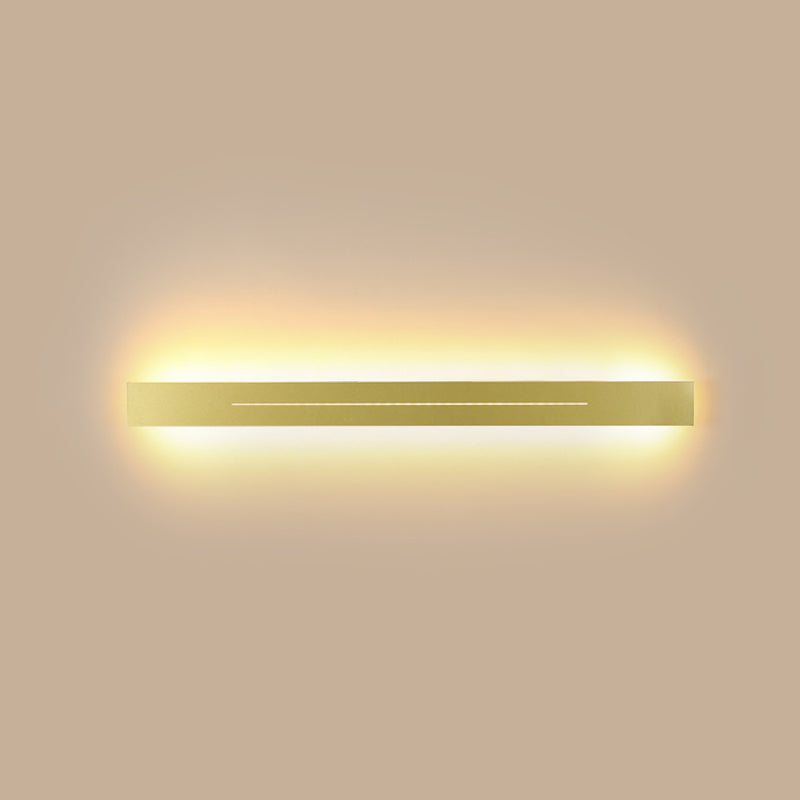 Linear Shape Metal Wall Lighting Idea Modern Style 1 Light Wall Mounted Light Fixture