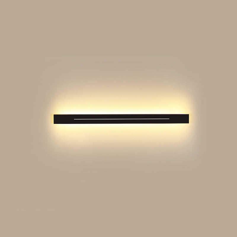 Linear Shape Metal Wall Lighting Idea Modern Style 1 Light Wall Mounted Light Fixture