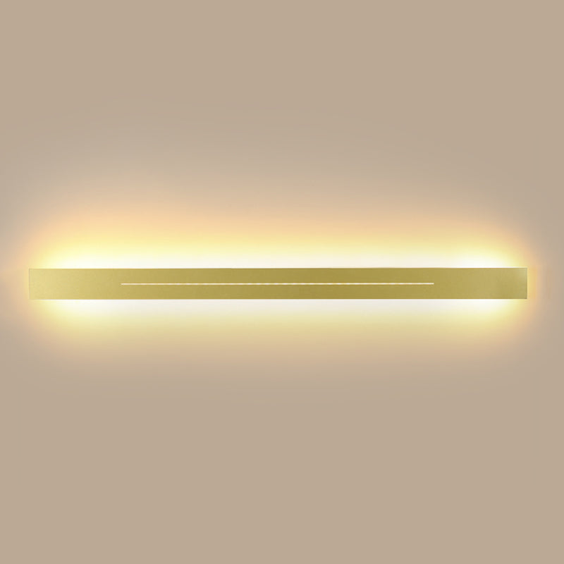 Linear Shape Metal Wall Lighting Idea Modern Style 1 Light Wall Mounted Light Fixture