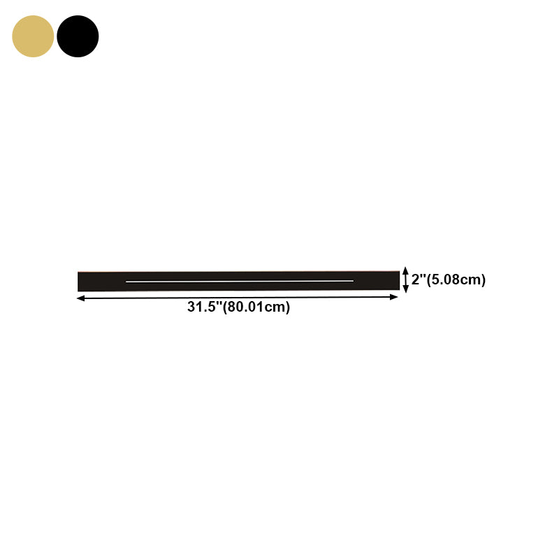 Linear Shape Metal Wall Lighting Idea Modern Style 1 Light Wall Mounted Light Fixture
