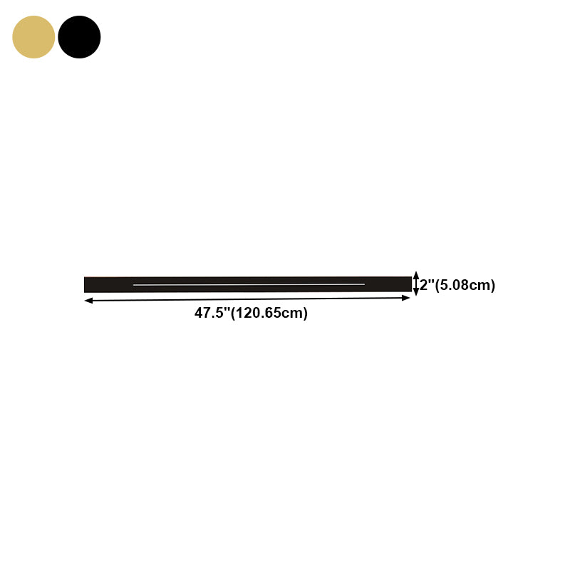 Linear Shape Metal Wall Lighting Idea Modern Style 1 Light Wall Mounted Light Fixture