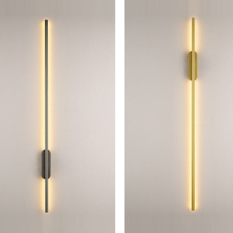 Metal Linear Shape Wall Mount Lighting Modern Style 2-Lights Wall Mounted Light Fixture