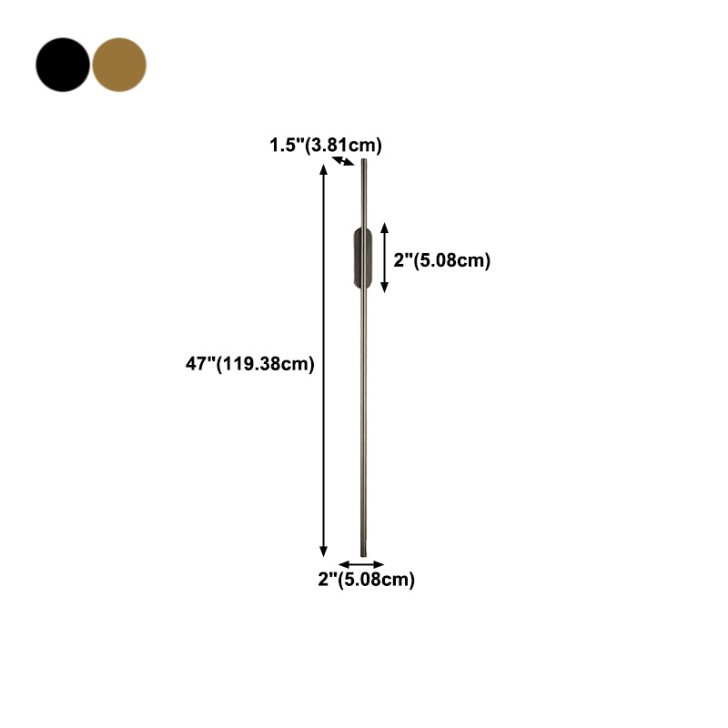 Metal Linear Shape Wall Mount Lighting Modern Style 2-Lights Wall Mounted Light Fixture