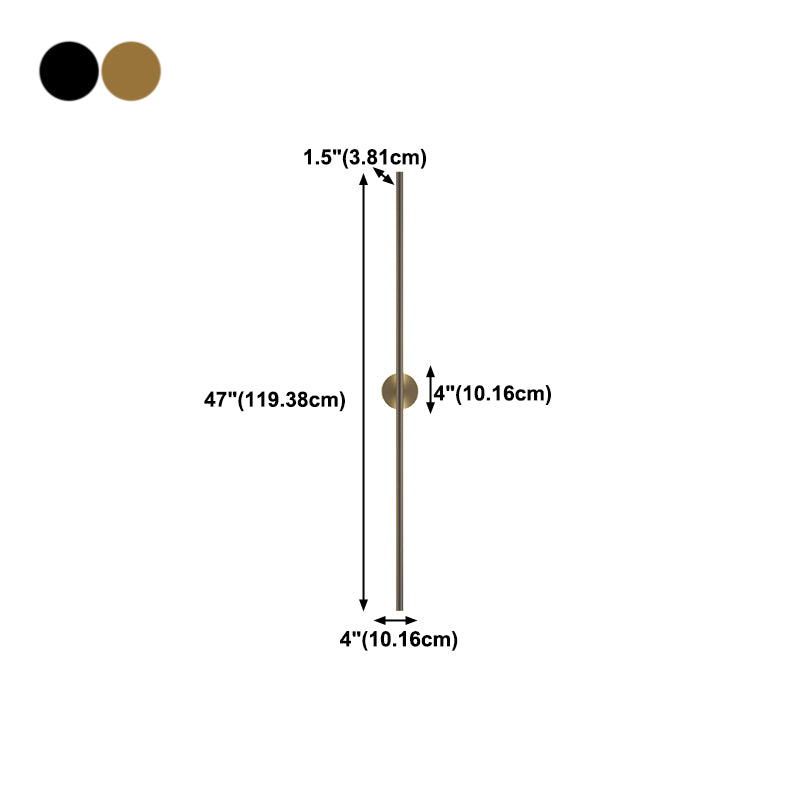 Metal Linear Shape Wall Mount Lighting Modern Style 2-Lights Wall Mounted Light Fixture