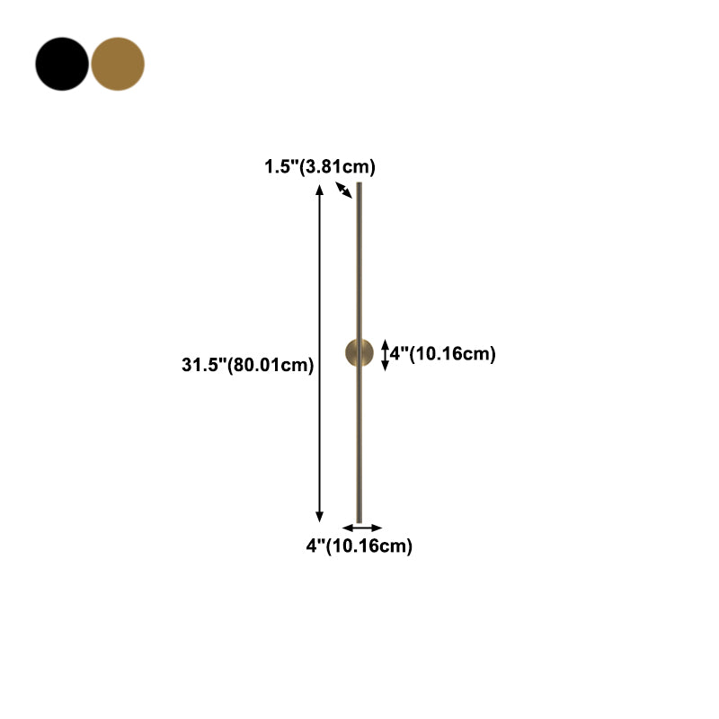 Metal Linear Shape Wall Mount Lighting Modern Style 2-Lights Wall Mounted Light Fixture