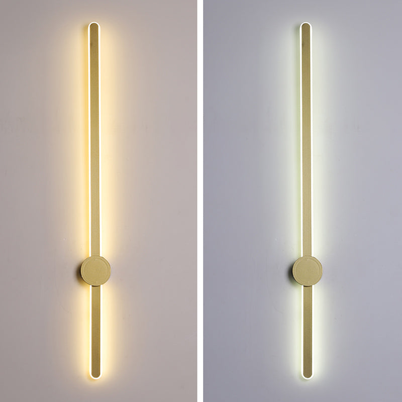 Aluminum Straight Wall Light Modern Style LED Wall Sconce for Living Room