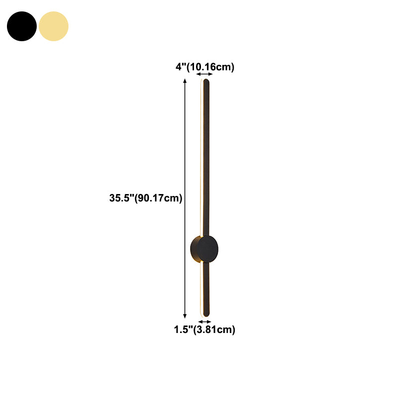 Aluminum Straight Wall Light Modern Style LED Wall Sconce for Living Room