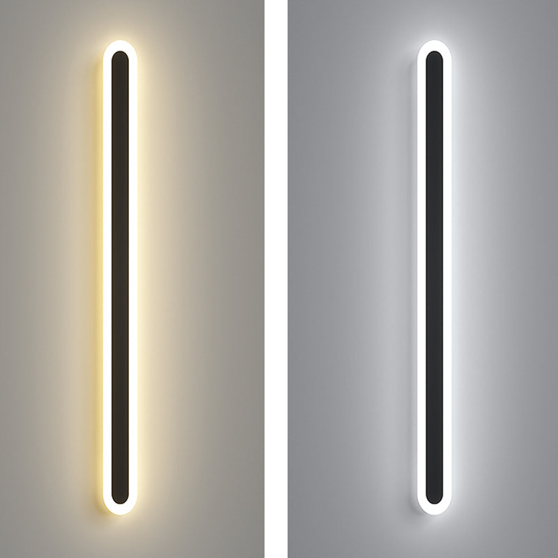 Linear Shape Metal Wall Mount Lighting Modern Style 1-Light Wall Mounted Light Fixtures