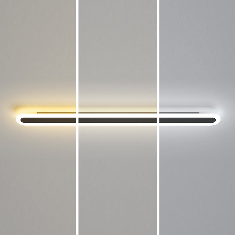 Linear Shape Metal Wall Mount Lighting Modern Style 1-Light Wall Mounted Light Fixtures