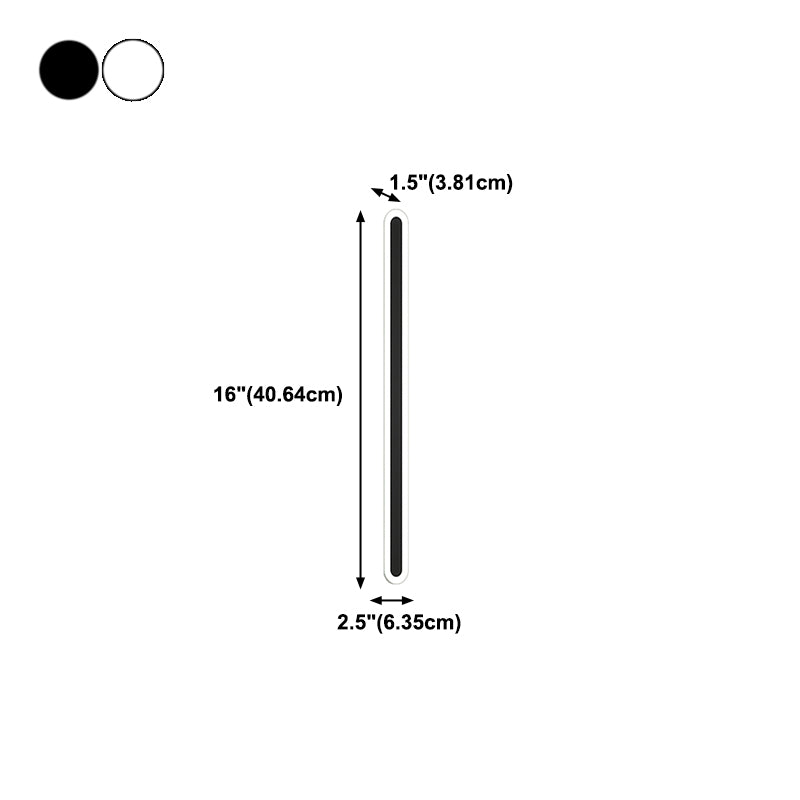 Linear Shape Metal Wall Mount Lighting Modern Style 1-Light Wall Mounted Light Fixtures