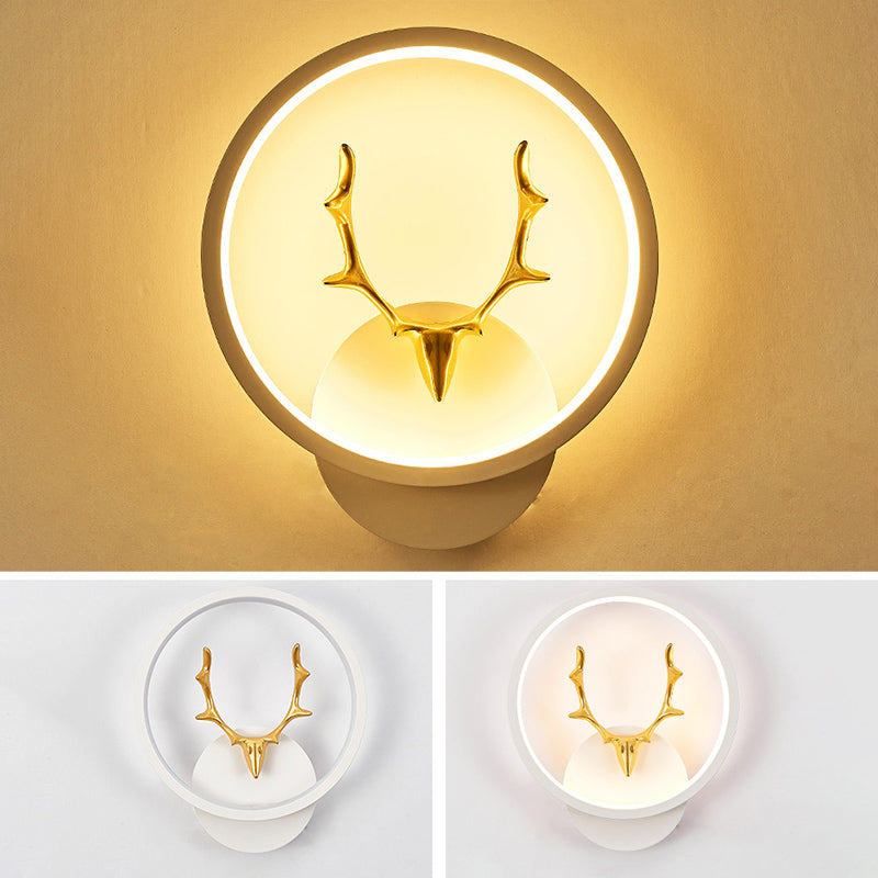 Metal Geometric Shape Wall Light Nordic Style LED Wall Sconce for Bedroom