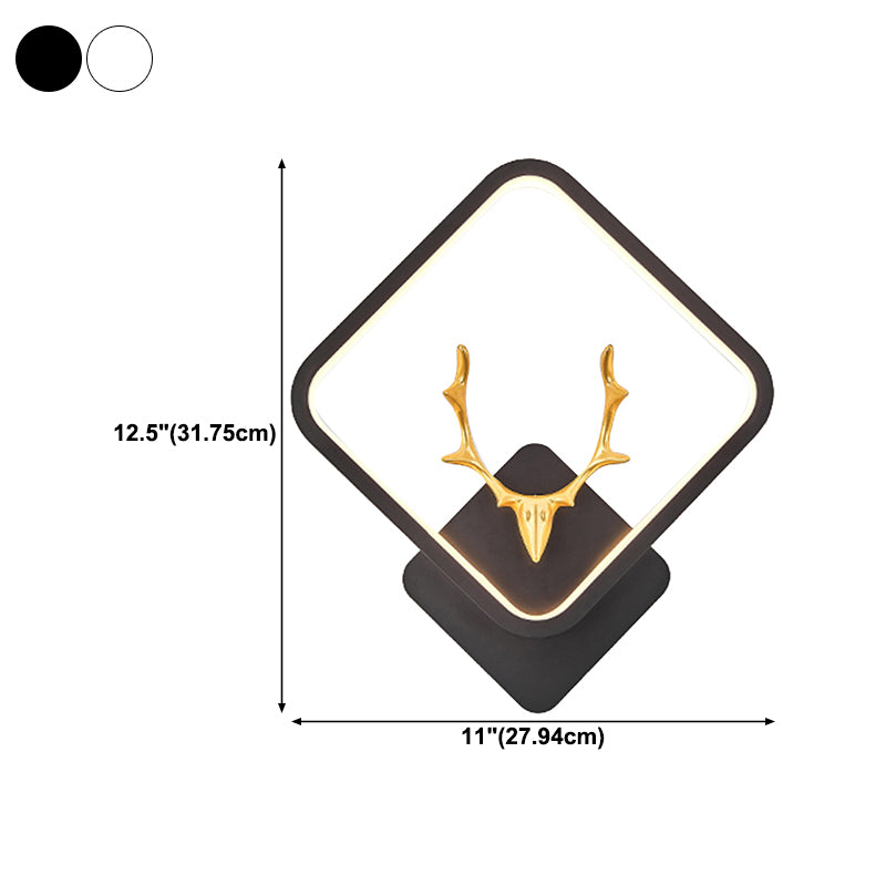 Metal Geometric Shape Wall Light Nordic Style LED Wall Sconce for Bedroom