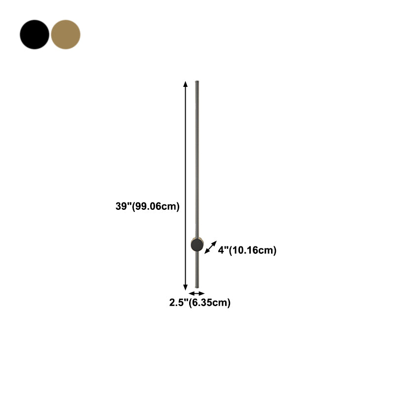 Linear Shape Metal Wall Mount Lighting Modern Style 1 Light Wall Mounted Light Fixture