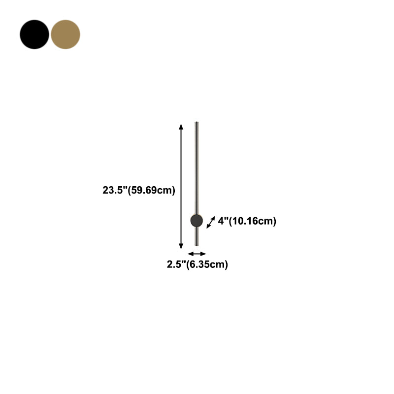 Linear Shape Metal Wall Mount Lighting Modern Style 1 Light Wall Mounted Light Fixture