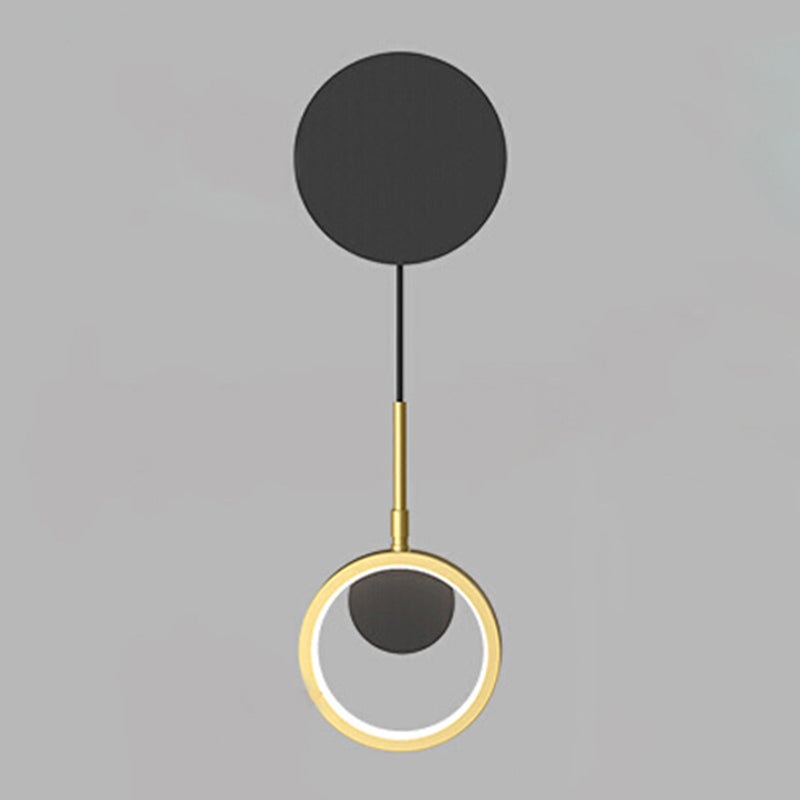 Contemporary Style Metal Wall Light Geometric LED Wall Sconce for Bedroom