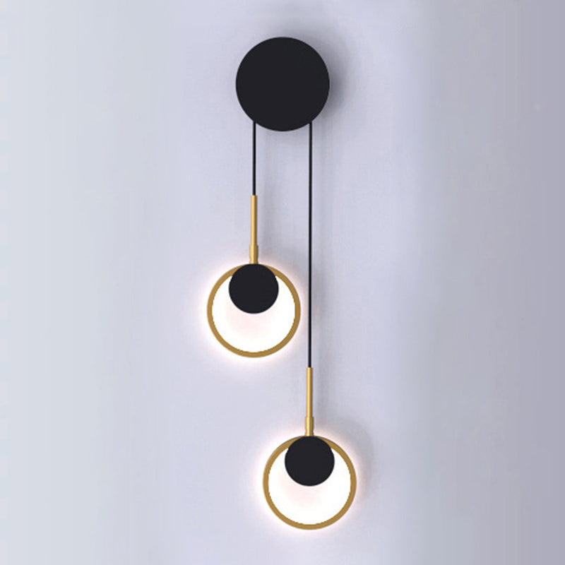 Contemporary Style Metal Wall Light Geometric LED Wall Sconce for Bedroom