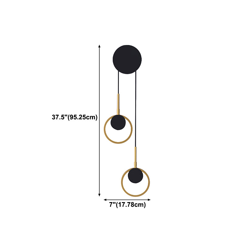 Contemporary Style Metal Wall Light Geometric LED Wall Sconce for Bedroom