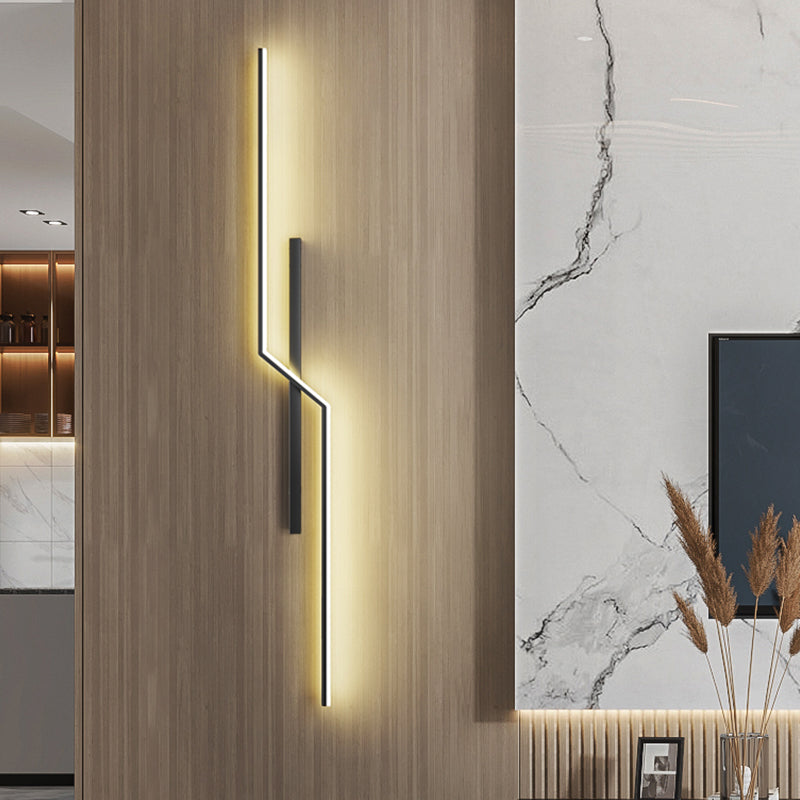 Minimalist Style Aluminum Wall Light Linear LED Wall Sconce for Living Room