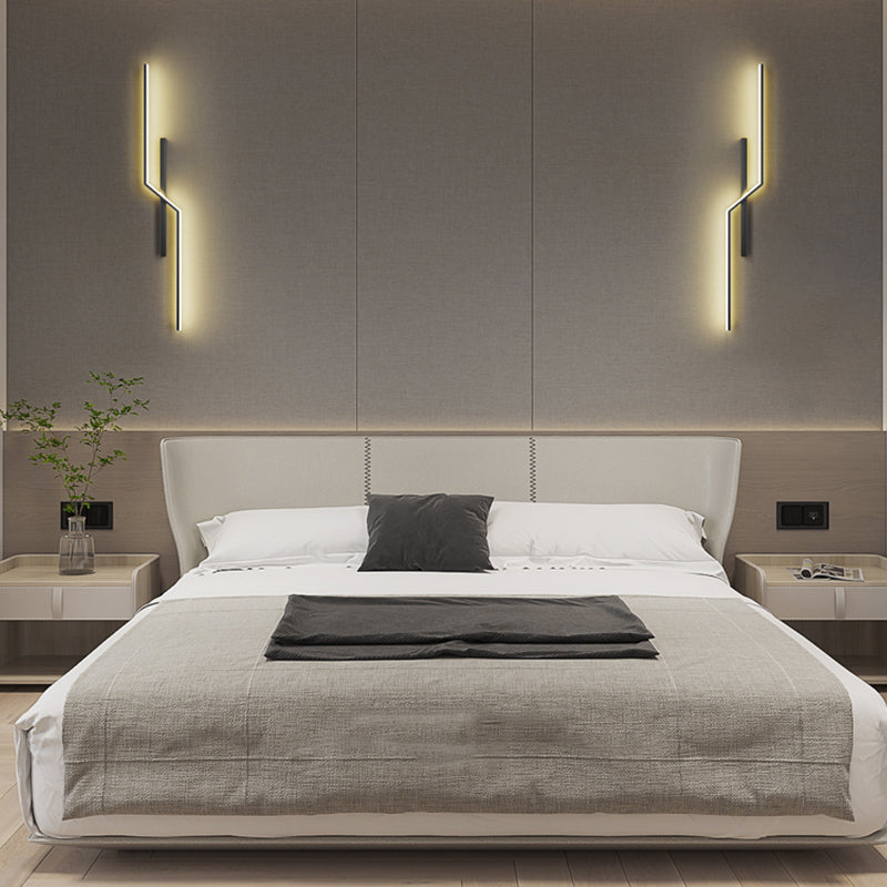 Minimalist Style Aluminum Wall Light Linear LED Wall Sconce for Living Room