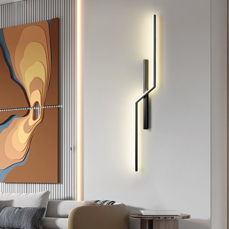 Minimalist Style Aluminum Wall Light Linear LED Wall Sconce for Living Room