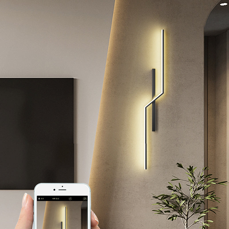 Minimalist Style Aluminum Wall Light Linear LED Wall Sconce for Living Room