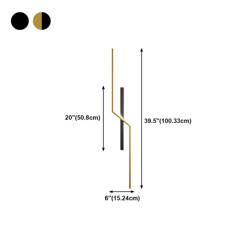 Minimalist Style Aluminum Wall Light Linear LED Wall Sconce for Living Room