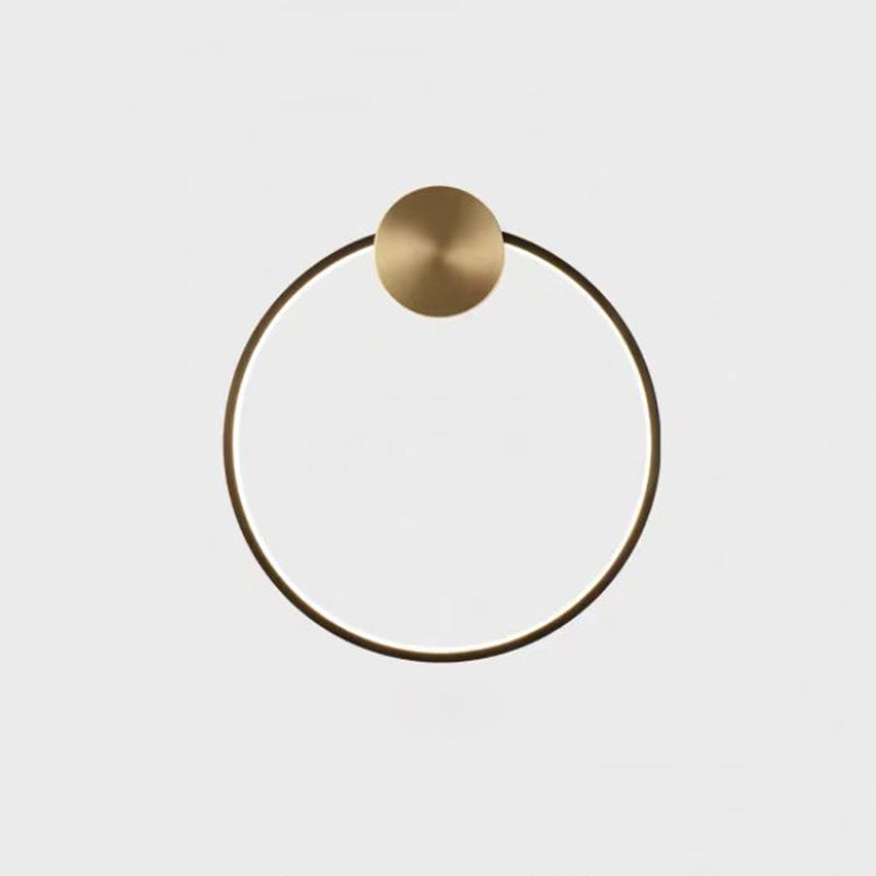 Metal Round Shape Wall Mount Lighting Modern Style 1-Light Wall Mounted Light Fixture