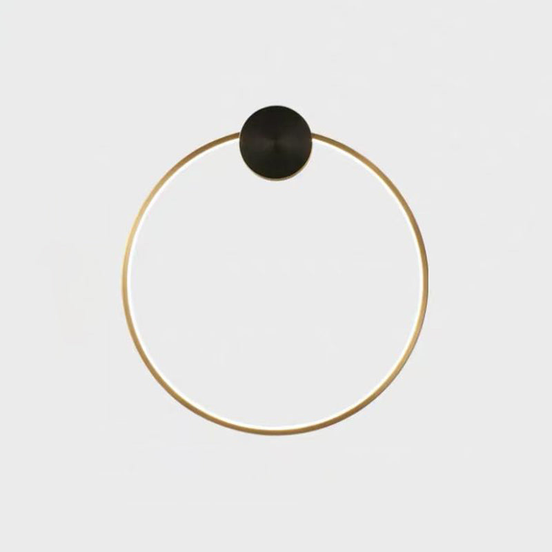 Metal Round Shape Wall Mount Lighting Modern Style 1-Light Wall Mounted Light Fixture