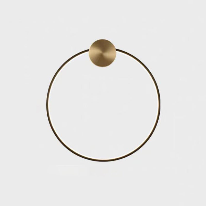 Metal Round Shape Wall Mount Lighting Modern Style 1-Light Wall Mounted Light Fixture