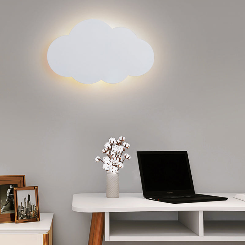 Modern Style Cloud Shape Wall Sconce Metal 1 Light Wall Light for Children's Room