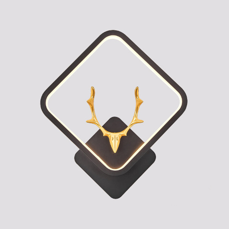 Metal Geometric Shape Wall Mount Lighting Modern Style 1-Light Wall Mounted Light Fixture