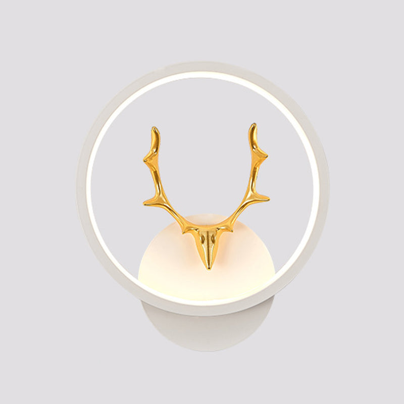 Metal Geometric Shape Wall Mount Lighting Modern Style 1-Light Wall Mounted Light Fixture