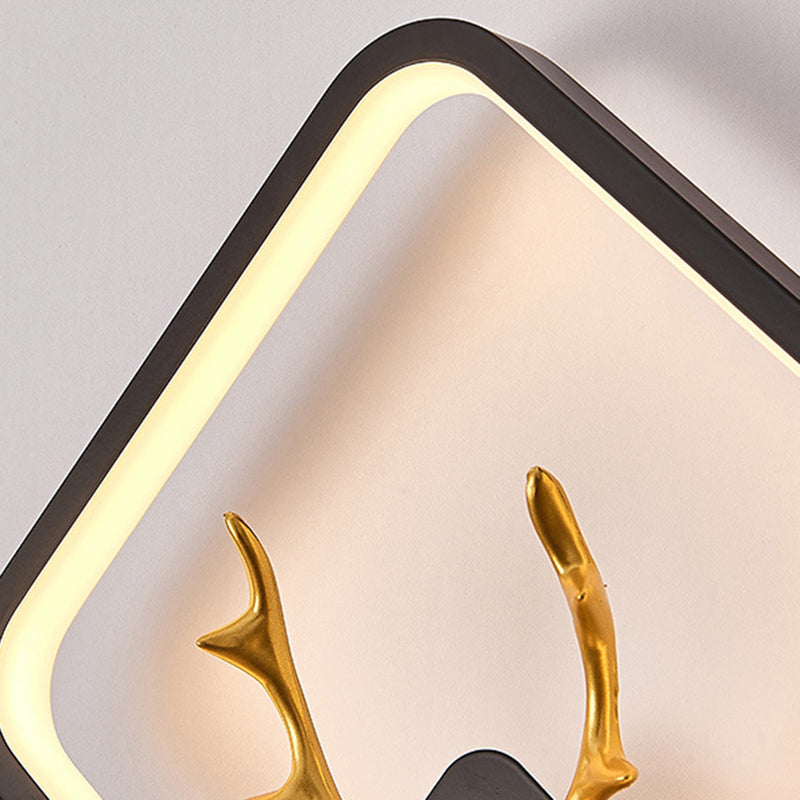 Metal Geometric Shape Wall Mount Lighting Modern Style 1-Light Wall Mounted Light Fixture