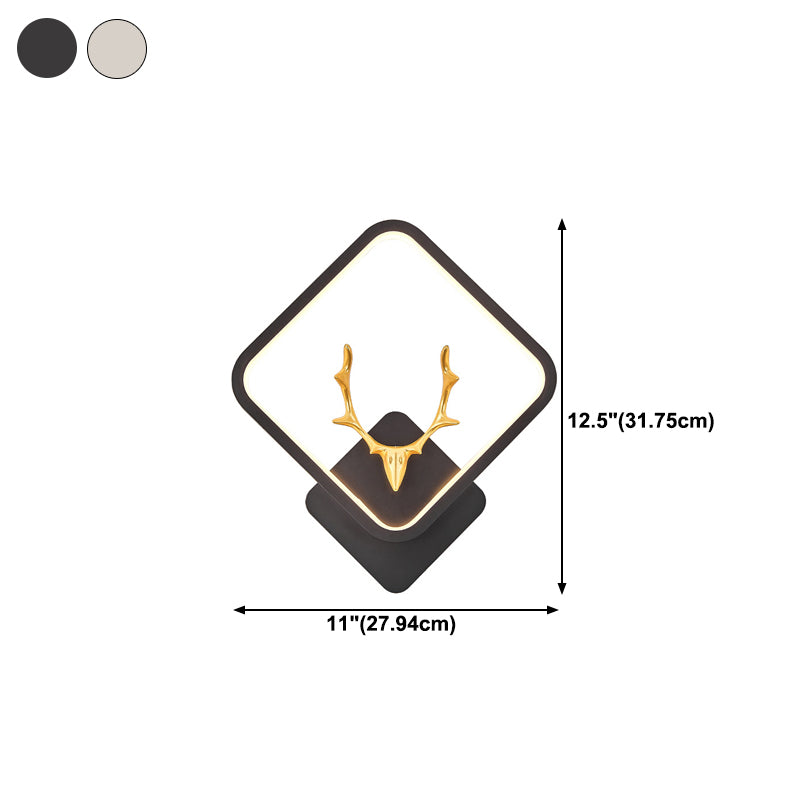 Metal Geometric Shape Wall Mount Lighting Modern Style 1-Light Wall Mounted Light Fixture