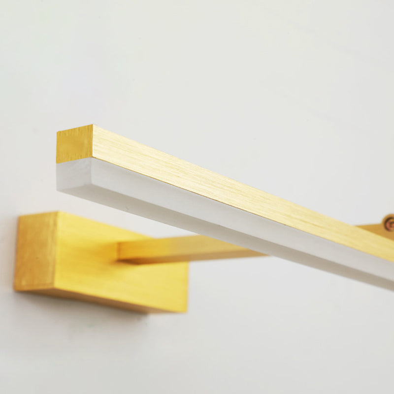 Linear Shape Metal Wall Mounted Lighting Modern 1-Light Mirror Wall Mount Light Fixtures
