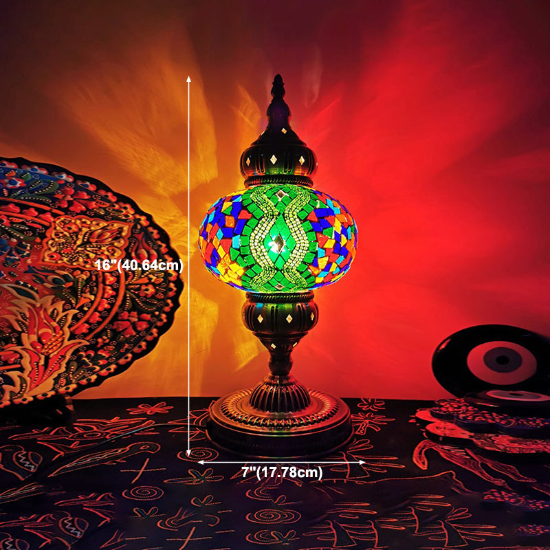 Modern Style Unique Shape Table Lighting Glass 1 Light Table Lamp for Bedroom